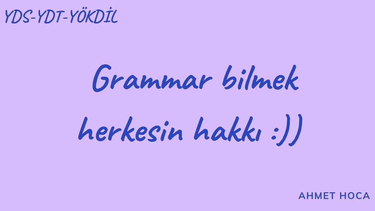 Grammar bilmek herkesin hakkı 💫✨🤗