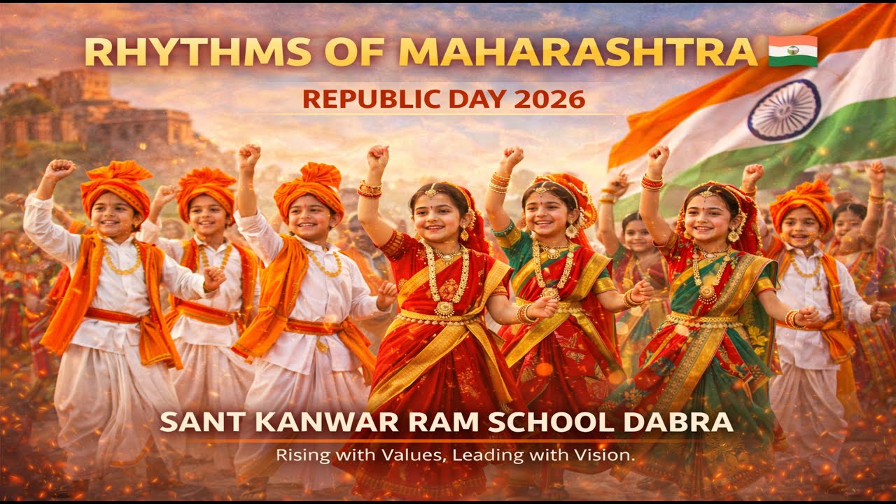 Rhythms of Maharashtra🔥 | Marathi Dance by Young Stars✨ | Republic Day 2026🇮🇳 | SKR School Dabra