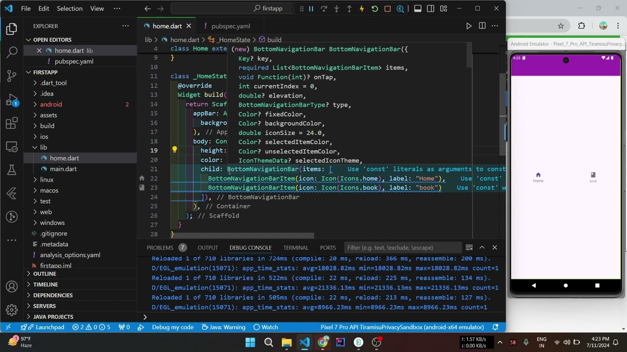 day 19 bottom navigation bar