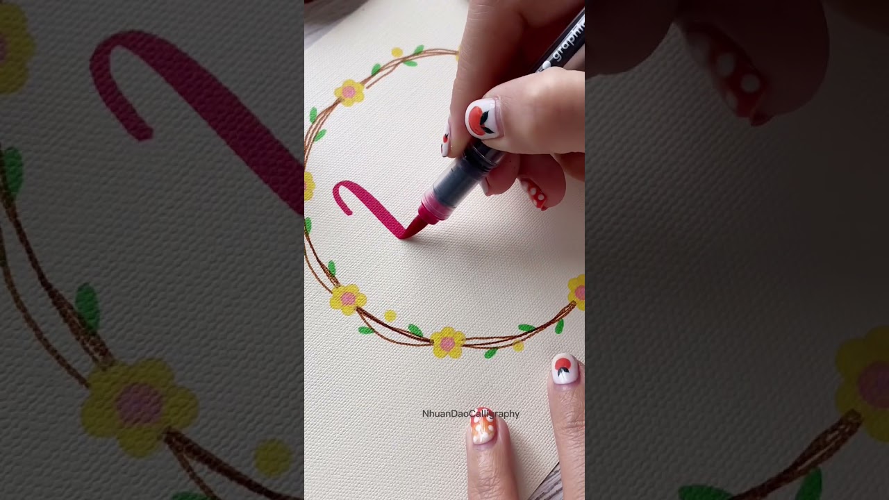 🥰Modern Calligraphy & Hand Lettering🥰#NhuanDaoCalligraphy #Calligraphy #Moderncalligraphy #shorts