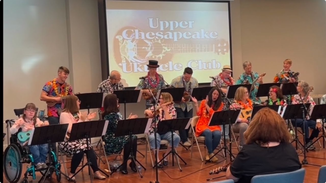 Surfin USA  Sweet Little Sixteen by  Upper Chesapeake Ukulele Club  UPCHUC.  WARNING -  MAY BE LOUD