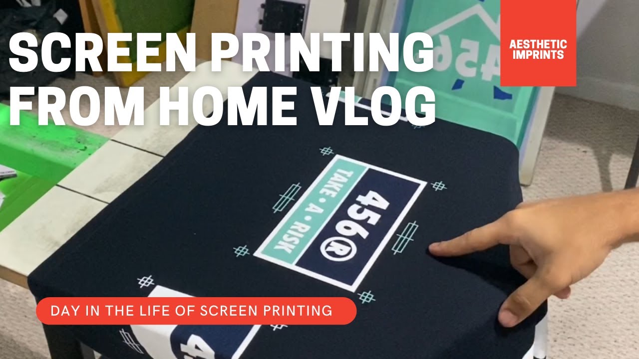 SCREEN PRINT VLOG FROM HOME! | DAY IN THE LIFE | HOME BASED SCREEN PRINT SHOP