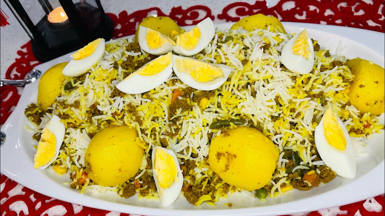 How to make a mince biryani 😋البرياني الهندي باللحم المفروم بطريقة سهلة و المذاق جد رااائع😋😋
