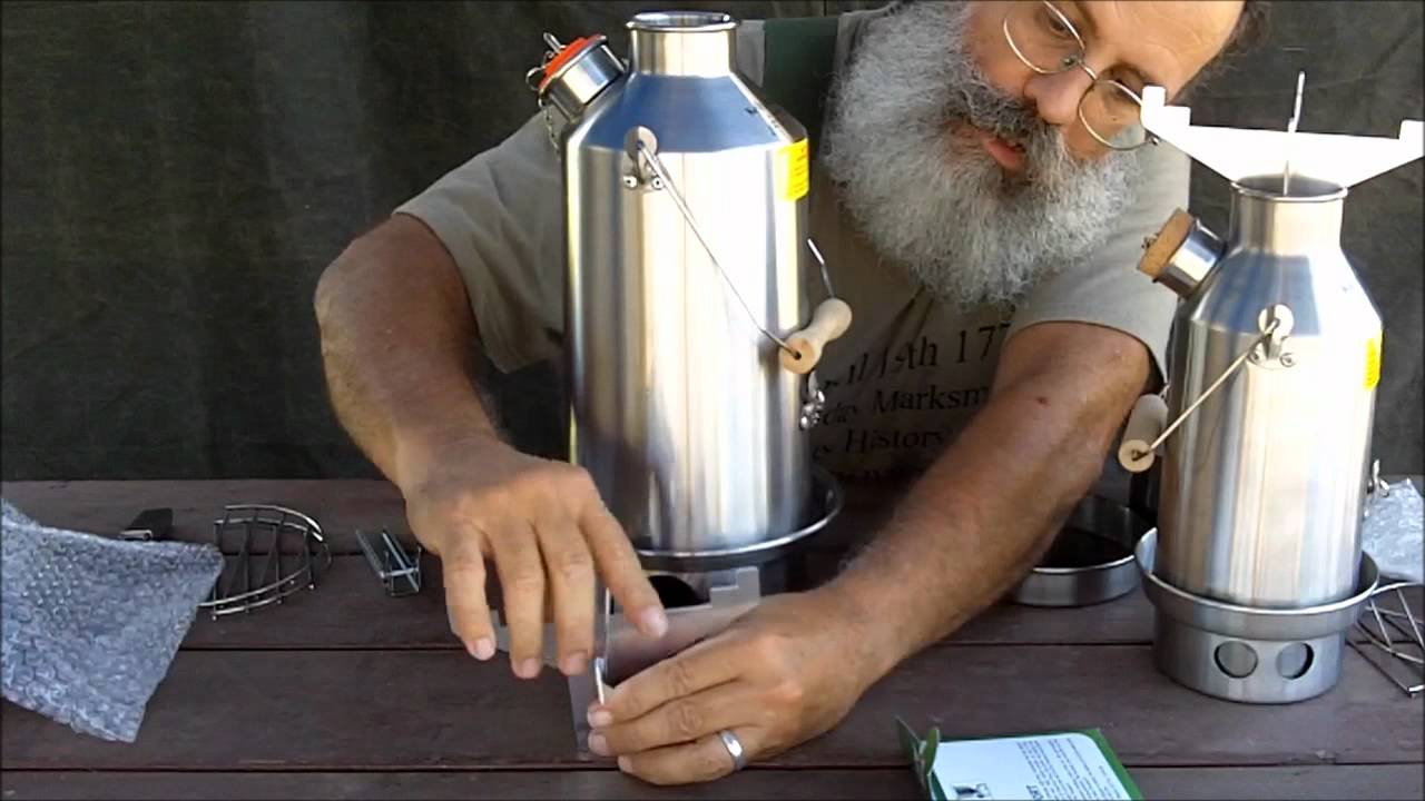 Обзор и демонстрация походной газовой плиты Kelly Kettle для выживания.