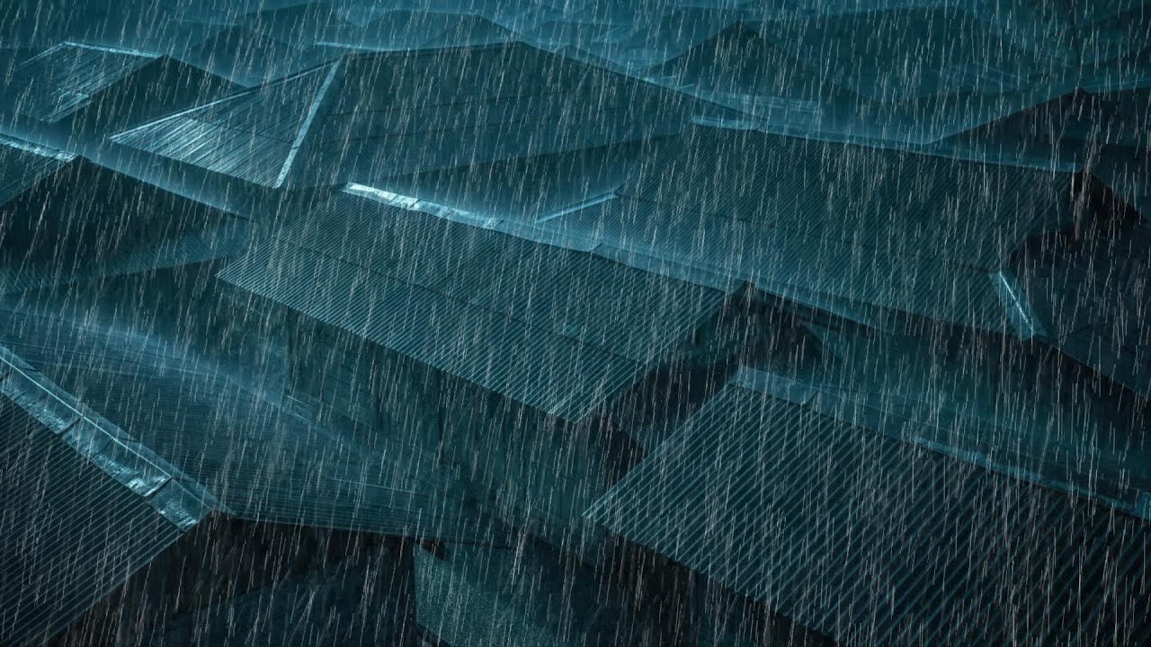 No Ads Rain Sounds for Sleeping – Loud Heavy Rain on Tin Roof for Mental Silence