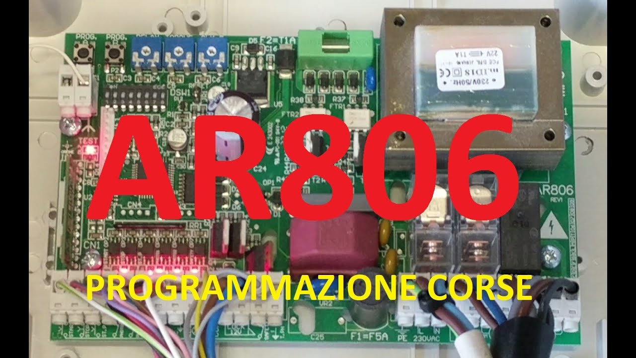 Scheda ante AR806 - Tutorial programmazione corse
