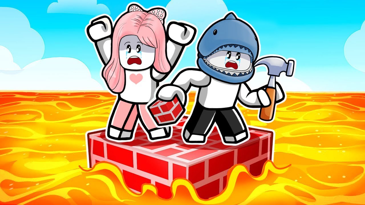 [로블록스] 모든 걸 삼키고 불태우는 지구 역사상 최강의 용암 쓰나미가 오고 있어요!! (Build To Survive The Lava) - 민또 경또 -