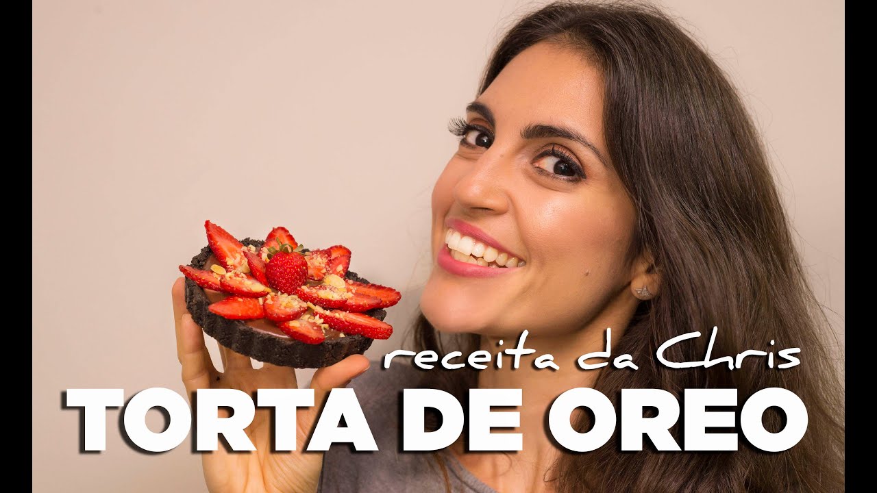TV Chris Flores: receita delícia de tortinha de biscoito Oreo com creme de chocolate e morangos
