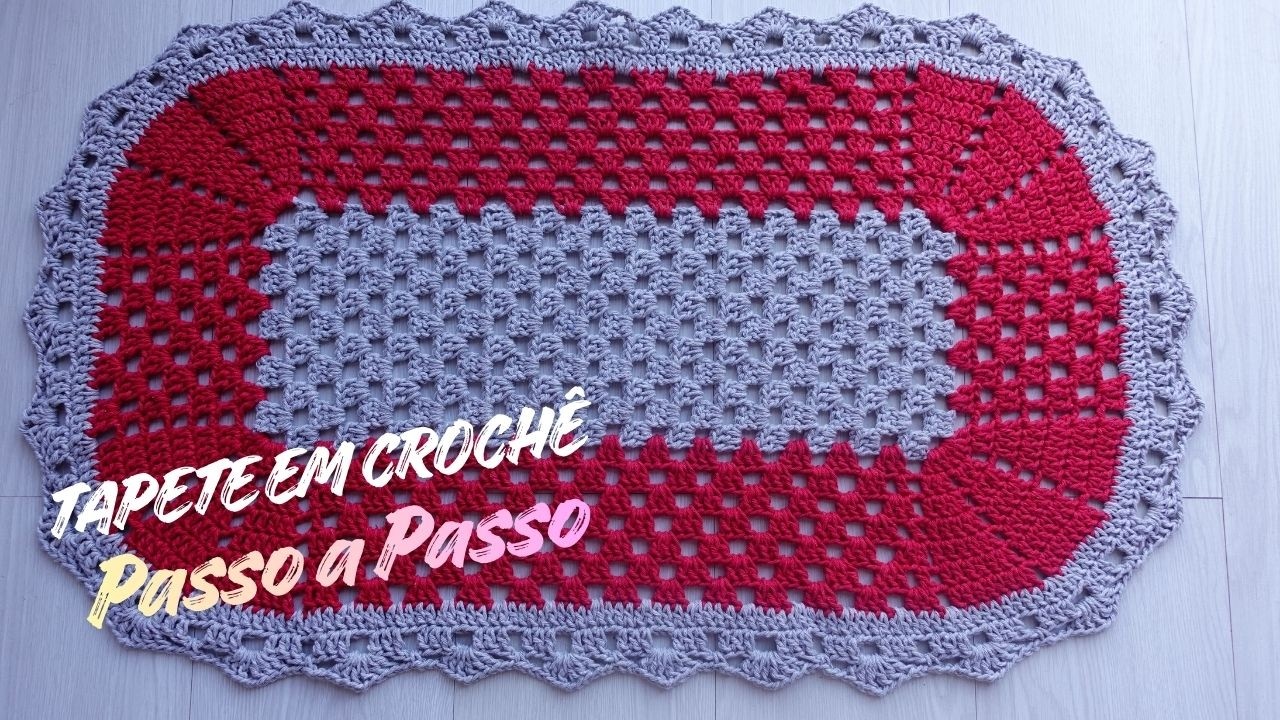 TAPETE EM CROCHÊ SIMPLES, RÁPIDO E FÁCIL QUE VENDE MUITO!