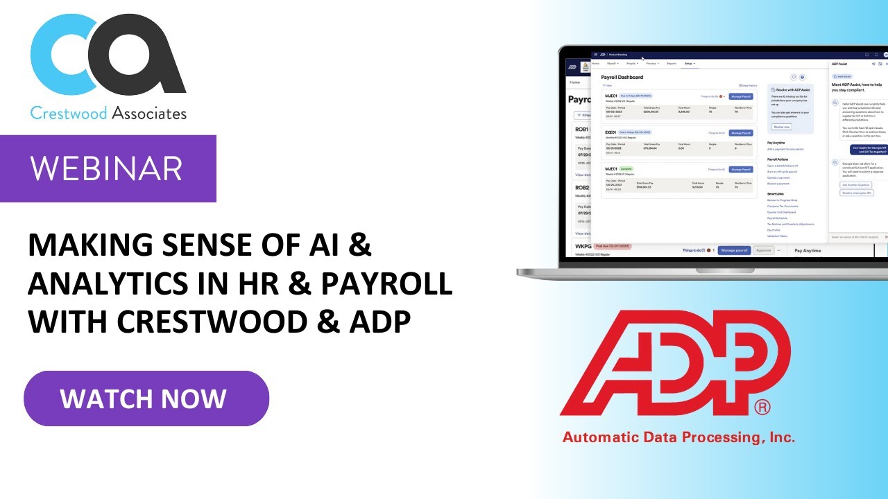 Making Sense of AI & Analytics in HR & Payroll with Crestwood & ADP