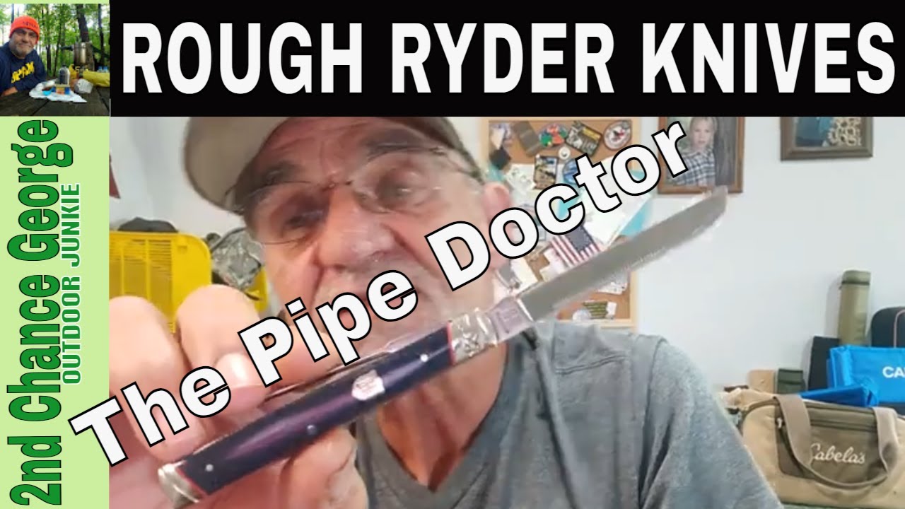 Rough Ryder Faded Blue Jeans Pipe Doctor Folding Knife - Old School Doctoring