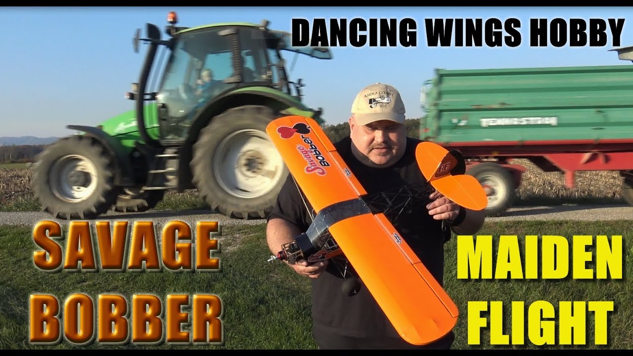 SAVAGE BOBBER RC plane DW Hobby Zlin Aviation 1000mm Wingspan Balsa PNP version 2S Maiden flight