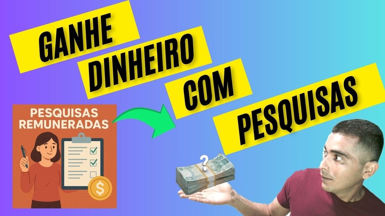 Ganhe dinheiro com pesquisas remuneradas 3 sites