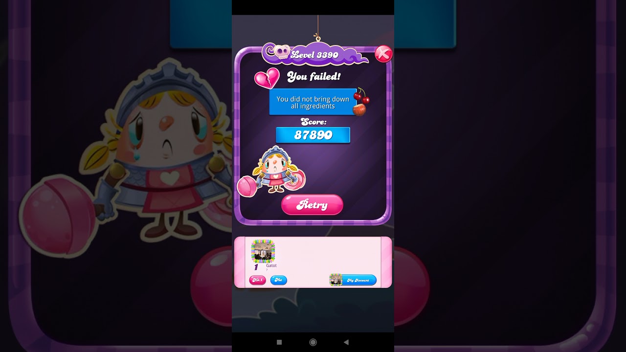 Candy Crush Saga level 3390