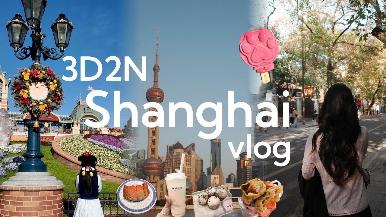 3D2N in Shanghai, China Vlog 🇨🇳 24H Fruits Spa, Sight-seeing and Shopping, Disneyland ☕️✨🎄