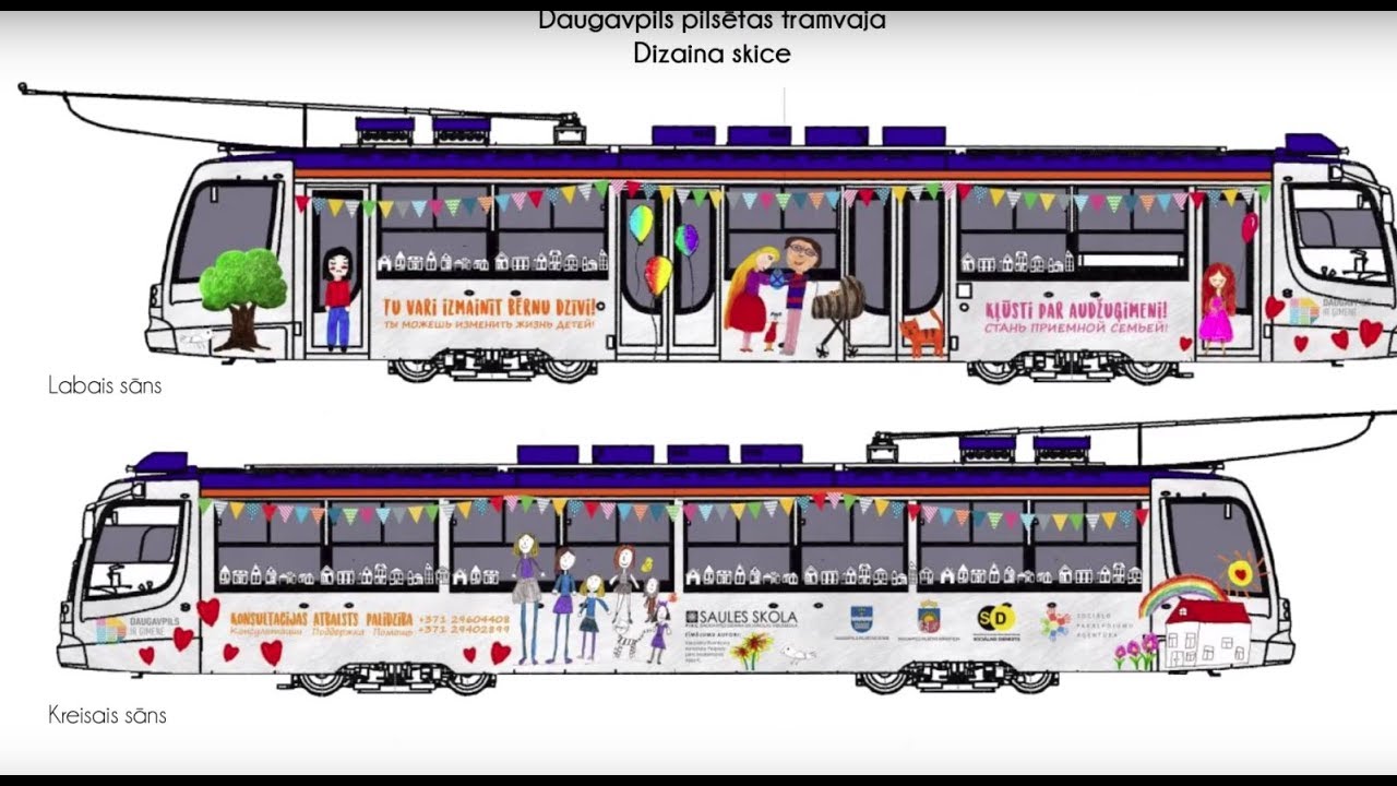 Daugavpilī parādījās neparastais tramvajs