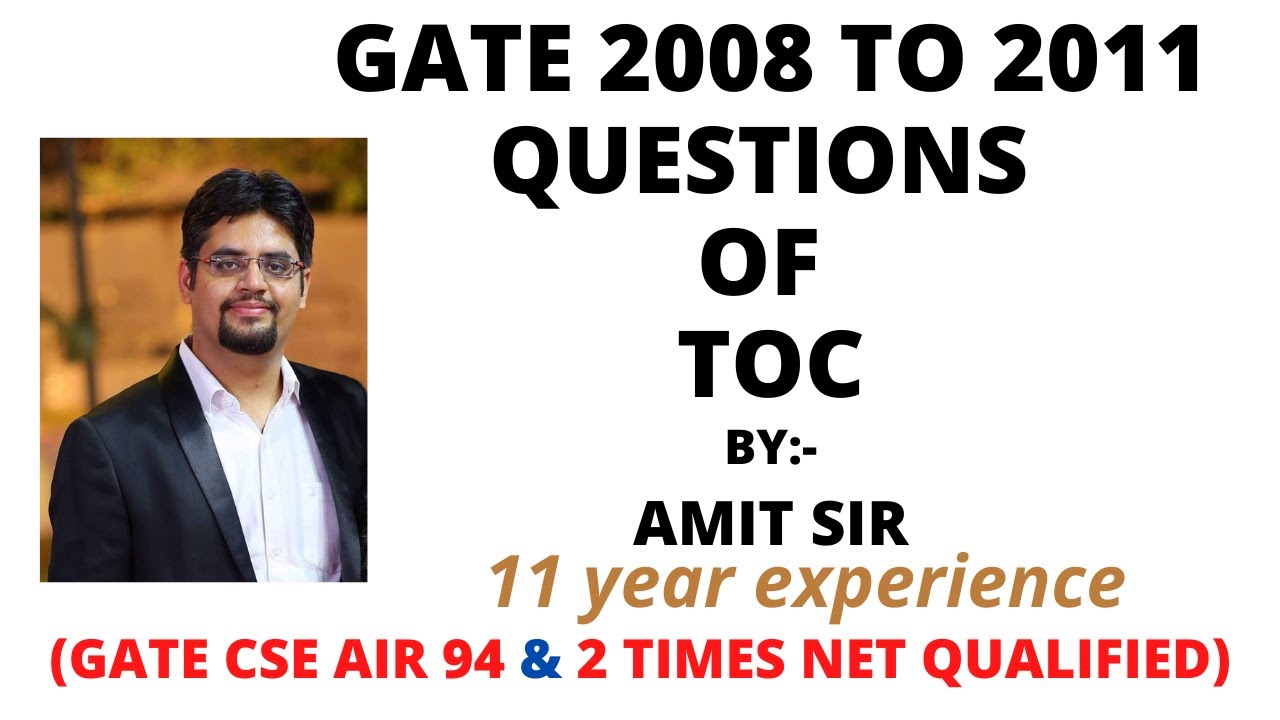 GATE 2008 TO 2011 QUESTIONS ON TOC