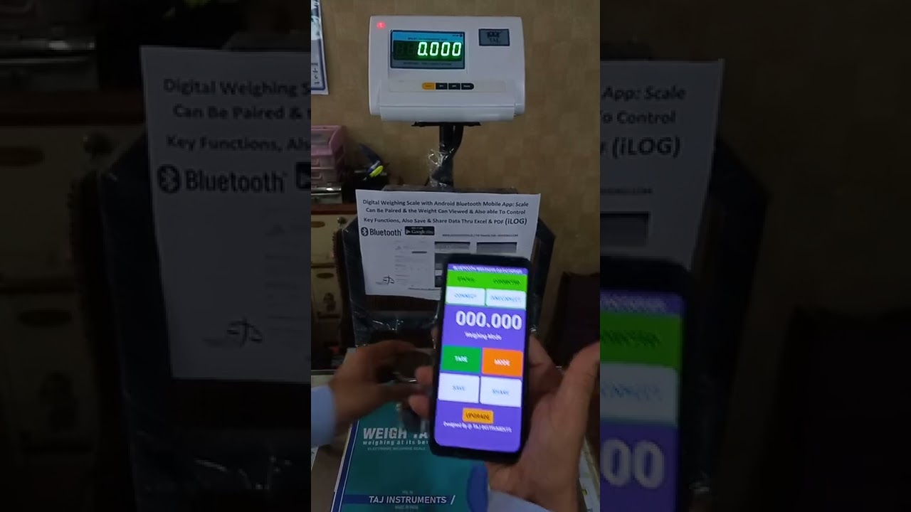 Bluetooth Industrial Digital Weighing Scale with Android Mobile App