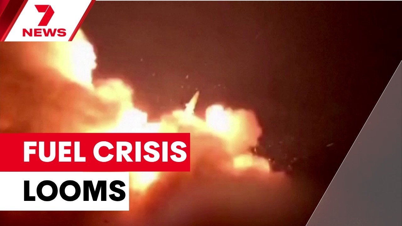 Iran-US strikes escalate as global fuel crisis looms | 7NEWS