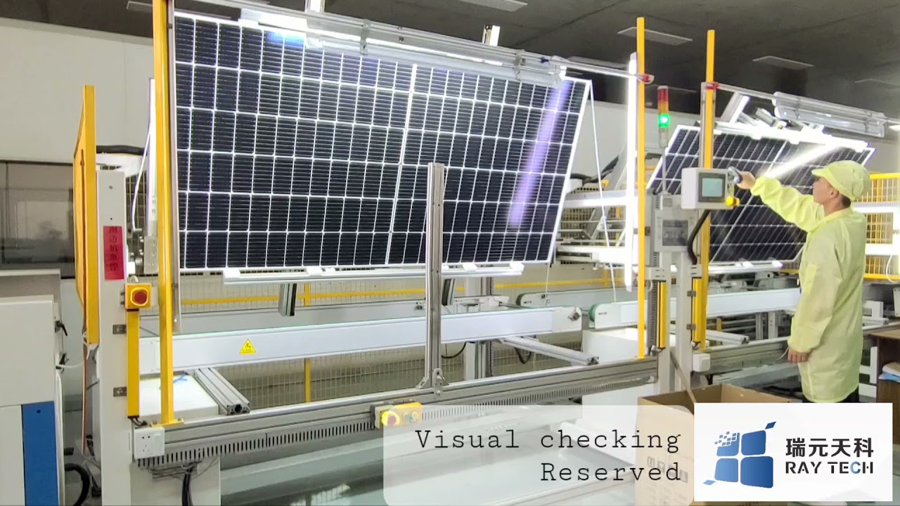 Look at how solar panels manufactured-Visual Inspection Step
