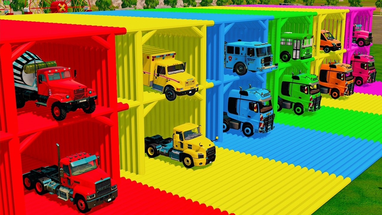 TRANSPORTING SEMI TRUCKS WITH LOW LOADER TRAILERS! - Farming Simulator 22