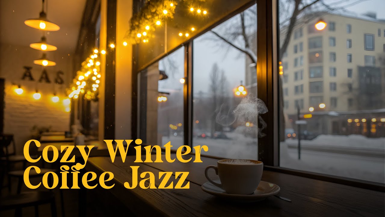 Cozy Winter Coffee Sounds ☕ Smooth Jazz Background for Studying & Relaxing