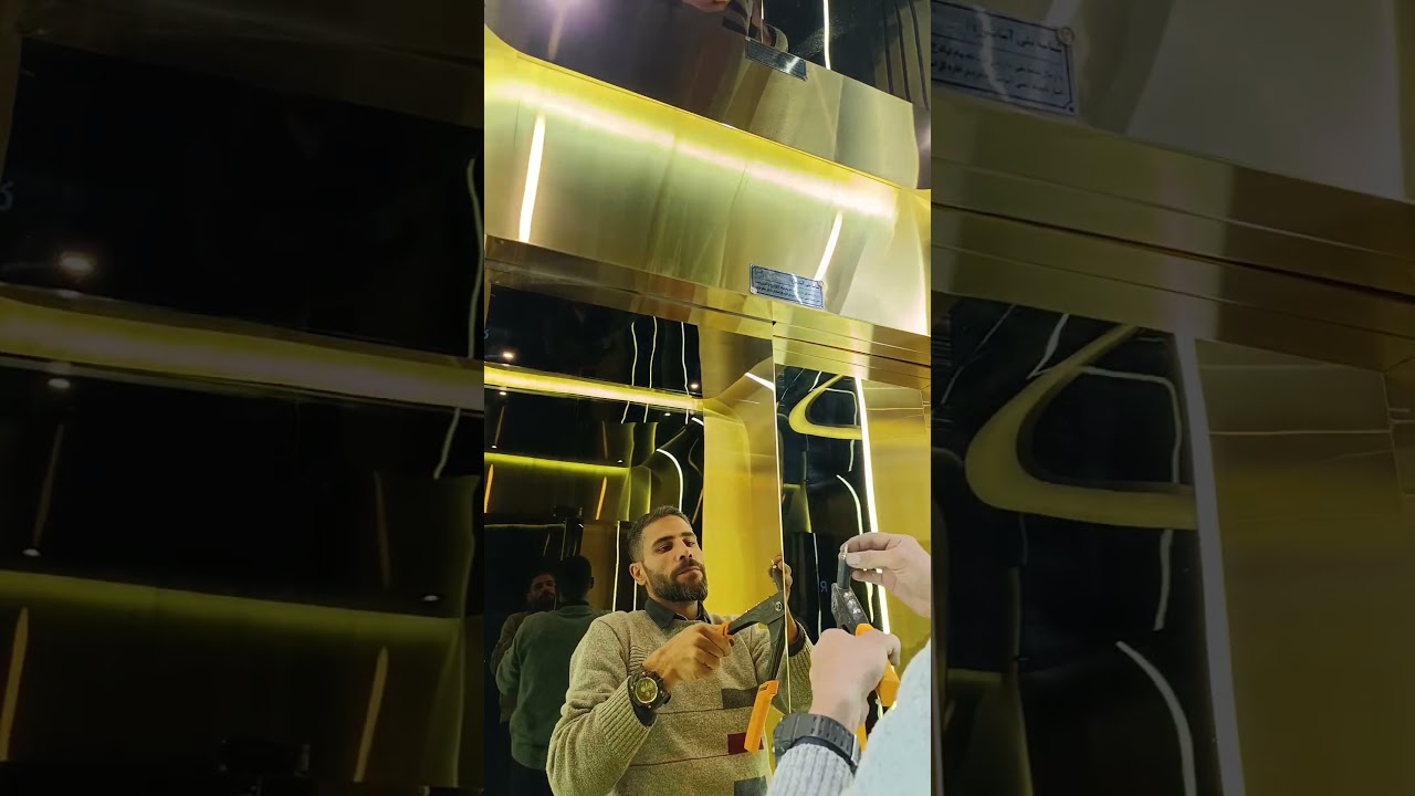 درود.نصب پلاک های داخل کابین آسانسور.Installing license plates inside the elevator cabin