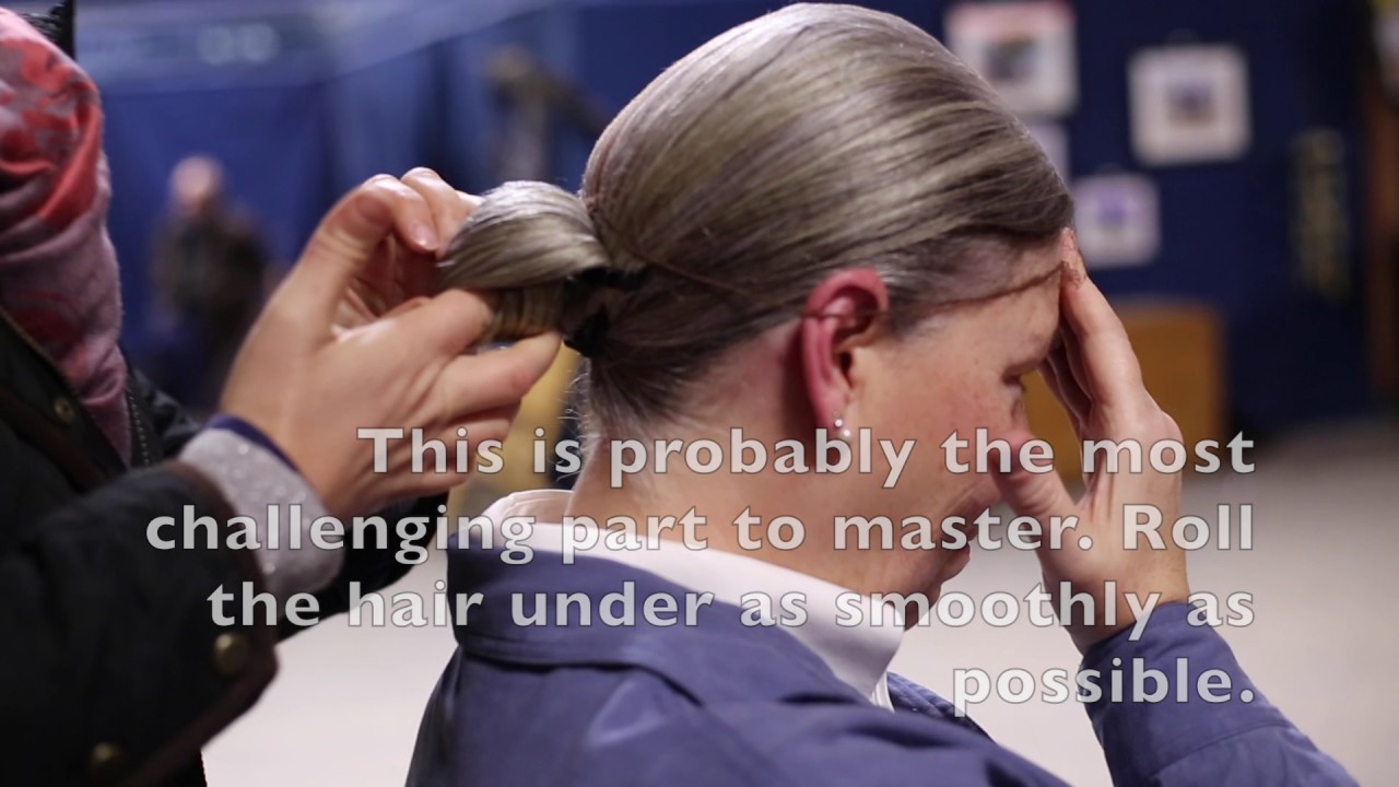 How to make the perfect horse show hair bun.