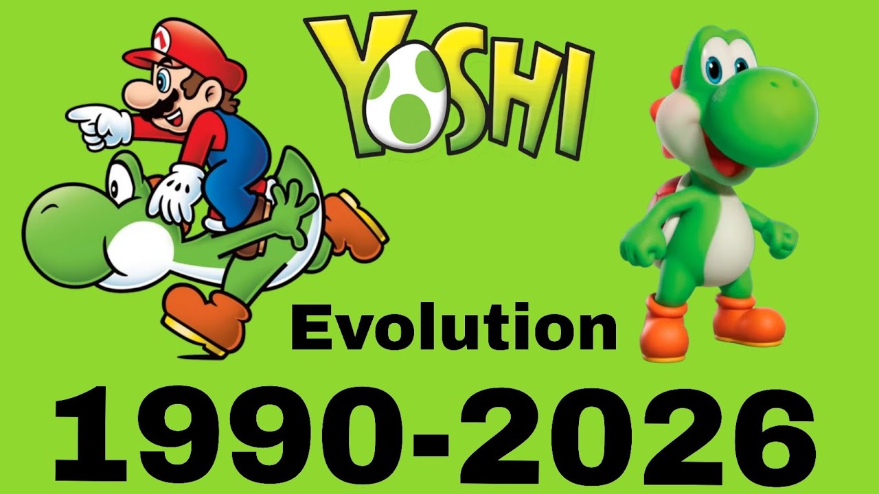 Yoshi Evolution 1990-2026 merchandise, Toys, Video Games, Tv Shows and Movie