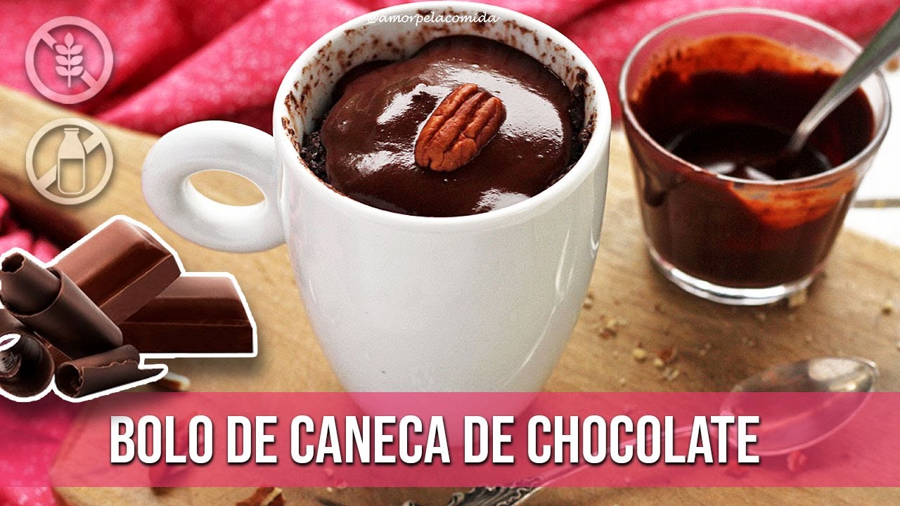 BOLO DE CANECA DE CHOCOLATE VEGANO SEM GL&Uacute;TEN