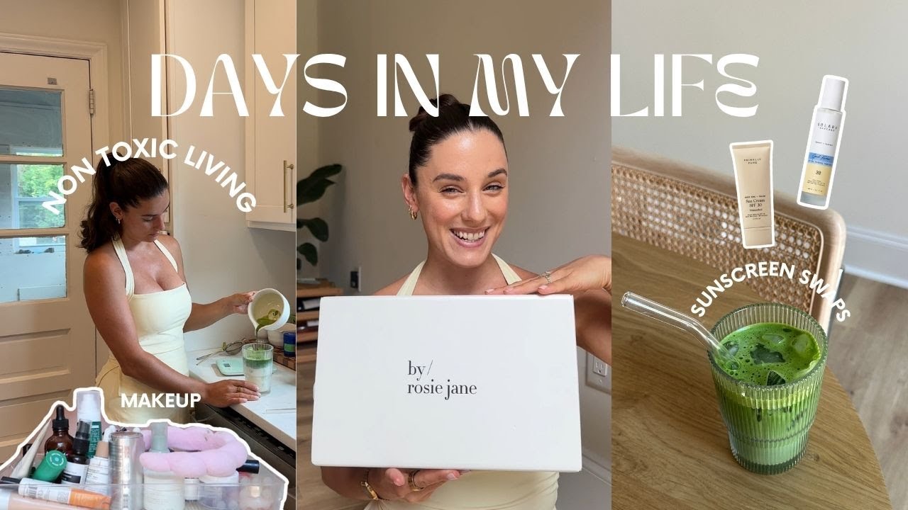 NON TOXIC DAYS IN MY LIFE 🤍non toxic makeup routine, low tox sunscreen finds, house flip update