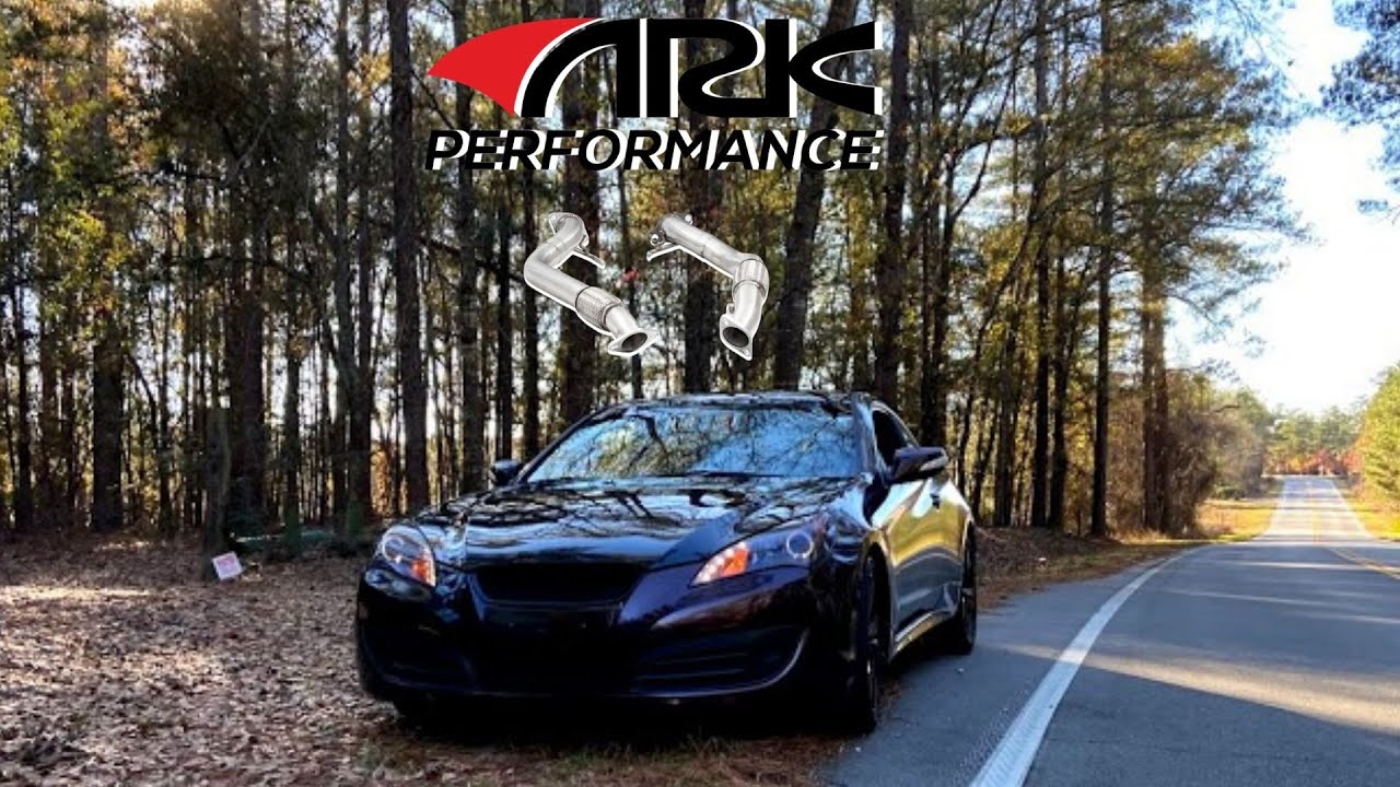 Установка выхлопных труб Ark Performance на Genesis Coupe 3.8