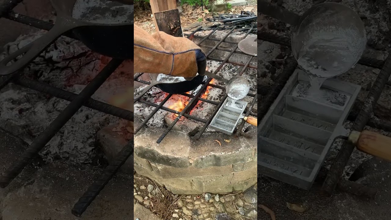 Отливка свинцовых слитков из отходов полигона #стрельба #перезарядка #оружия