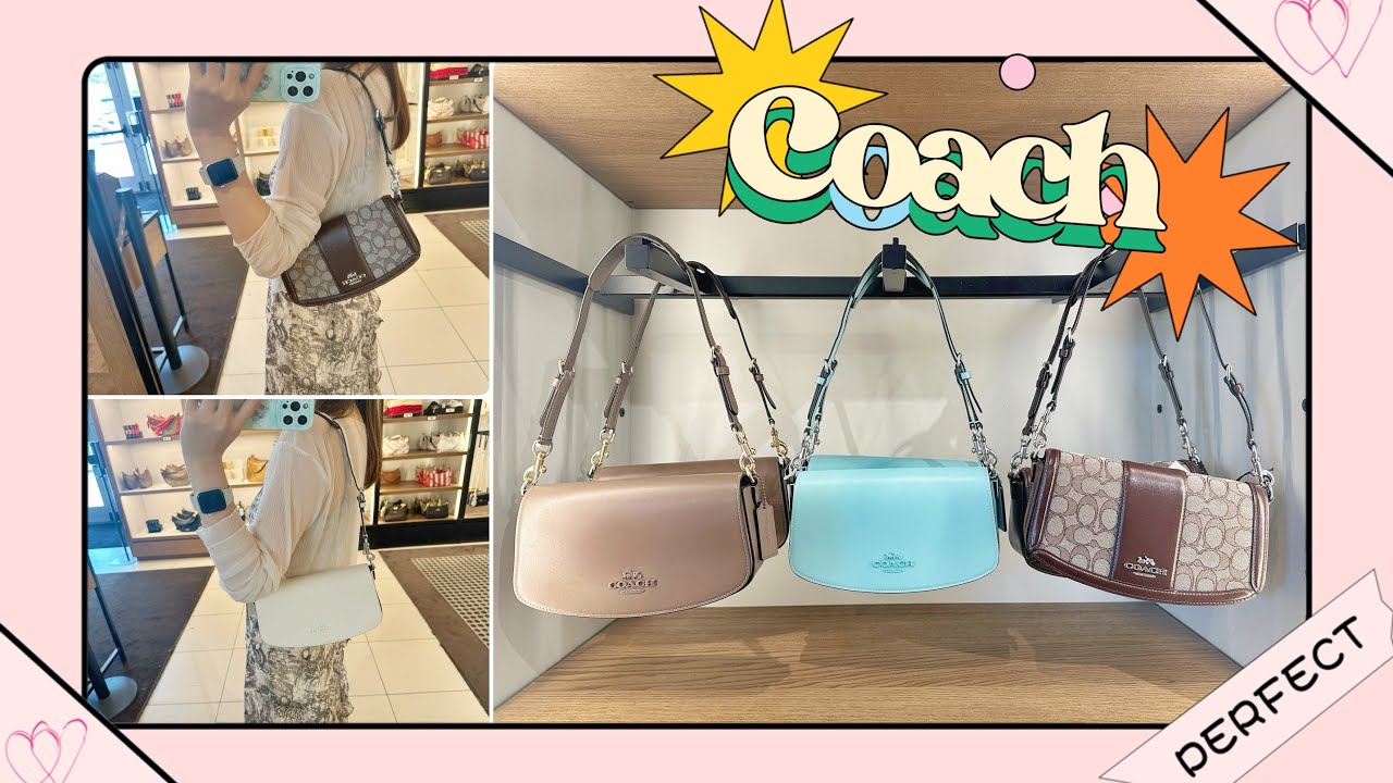 🆕coach outlet bags Andrea Shoulder Bag In Signature Jacquard