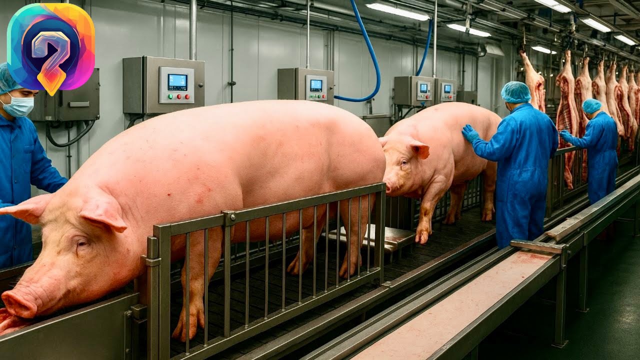 КАК ПРОИЗВОДИТСЯ СВИНИНА на современных фабриках 🐖 | От фермы до супермаркета