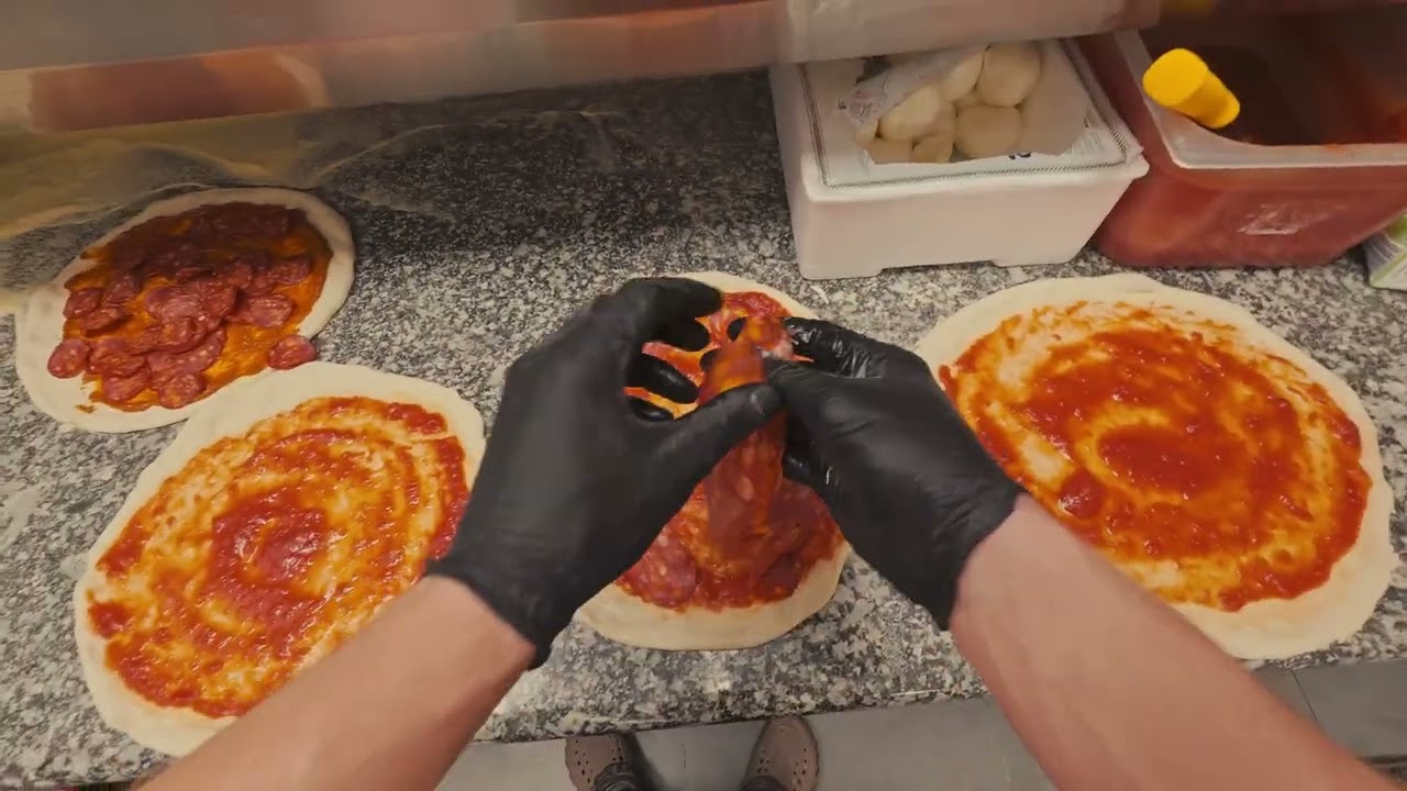 POV: Pizza Making (Lunch Rush)                      #pizza #pov