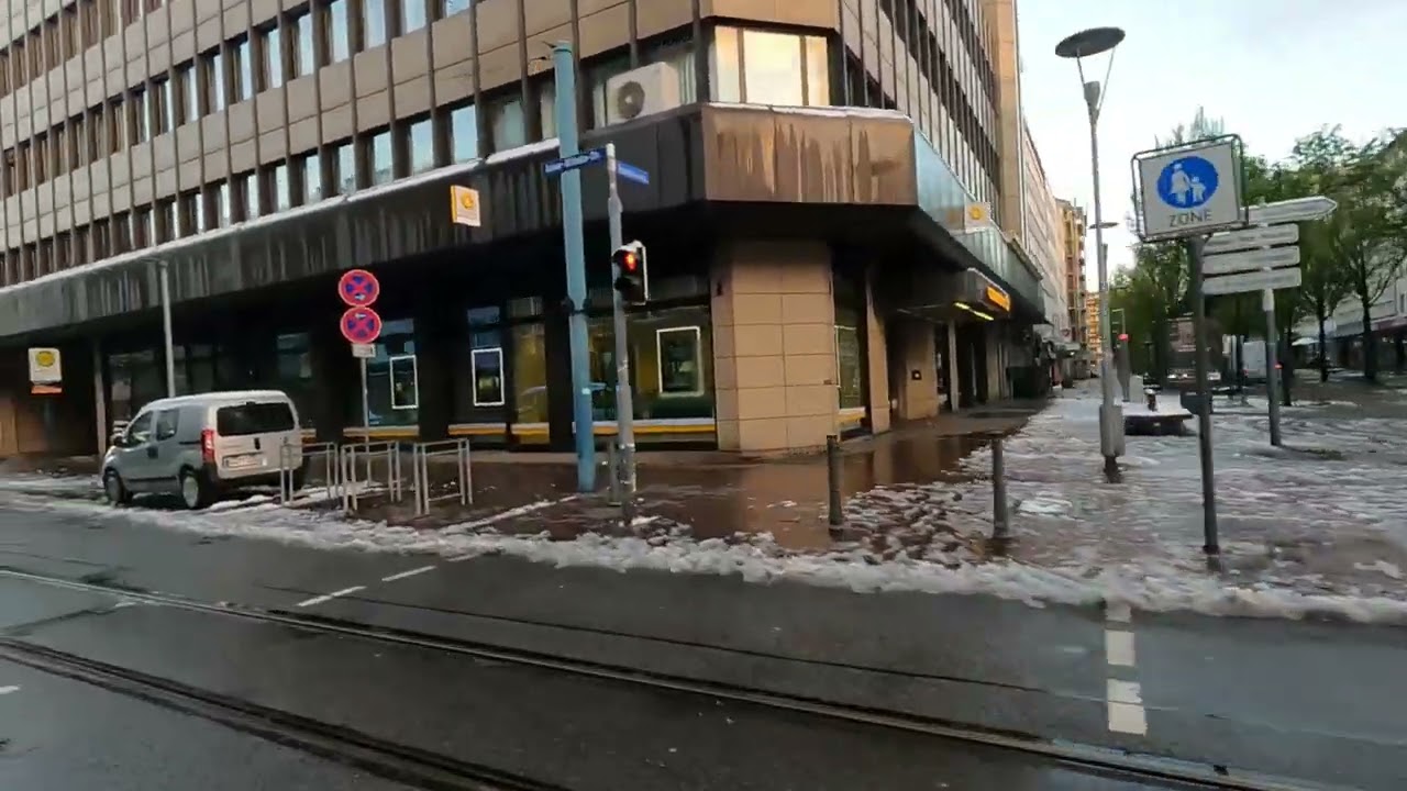 Schnee GoPro 9 Unterwegs  Ludwigshafen  Maxdorf 09. April 2022