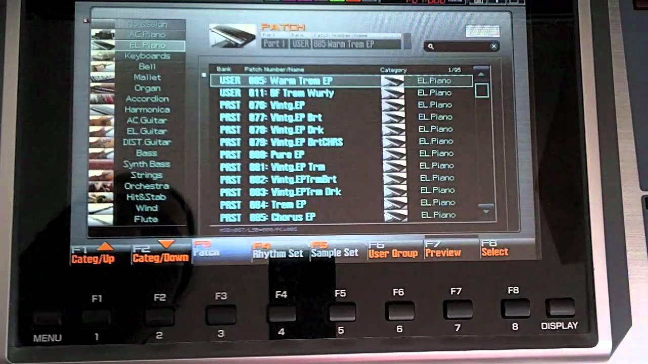Roland Fantom G Motif Sequence
