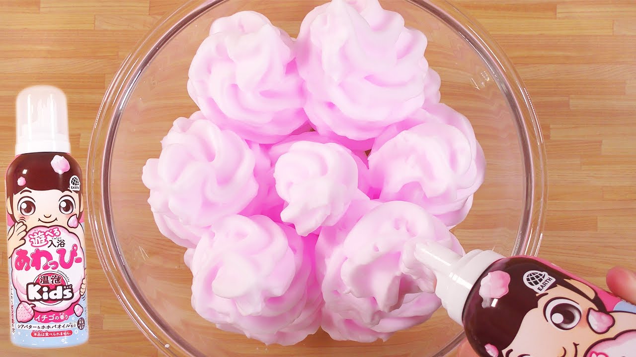 【DIY】あわっぴーを使ってしゅわしゅわパチパチもちもちスライム作ってみた【slime ASMR】