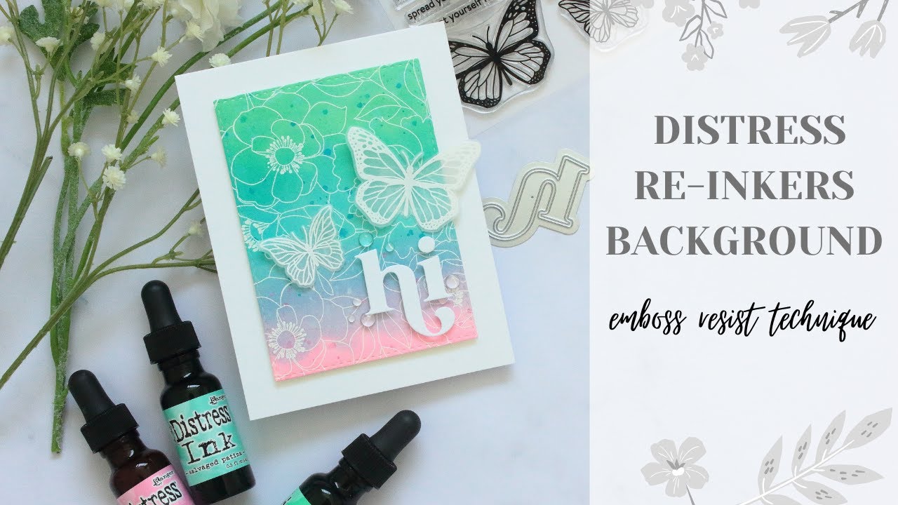 Distress Re-Inkers Background + Emboss Resist