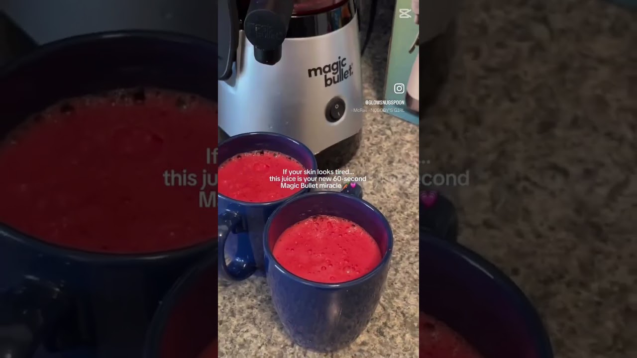 My daily ABC Juice (Apple + Beetroot + Carrot) glow shot using Magic Bullet from Walmart Canada