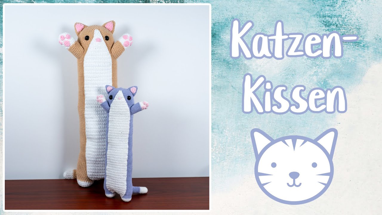 Katzen Kissen häkeln - Häkelanleitung by justMiko