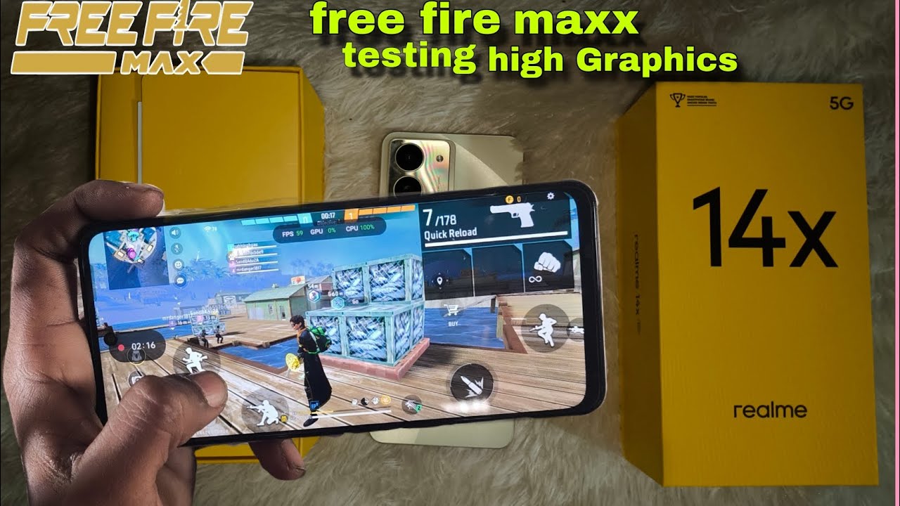 Realme 14x Testing Free Fire Maxx High Graphics! Full Review Realme 14x Free Fire