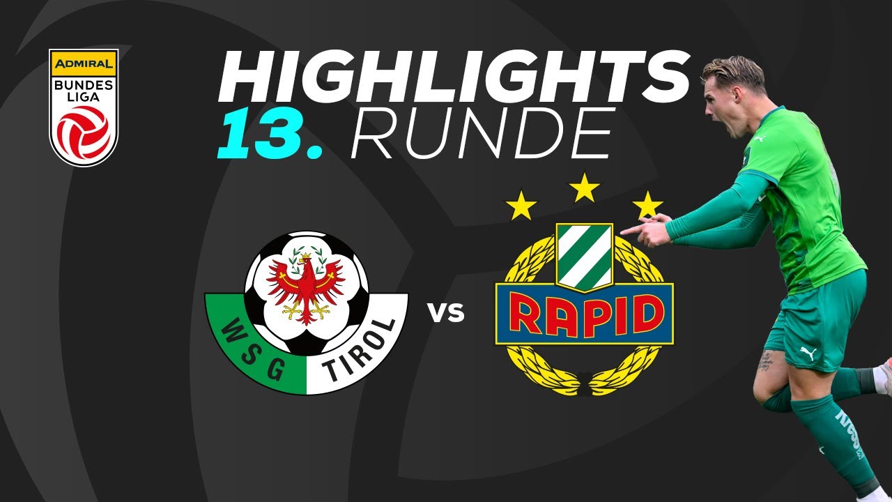 WSG Tirol - SK Rapid 13. Runde ADMIRAL Bundesliga 2025/26