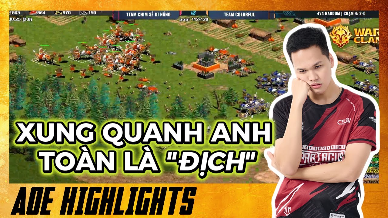 Chim Sẻ Đi Nắng BẬT 4 THỦ NHÀ KHÔNG TƯỞNG! | AoE Highlights #aoe
