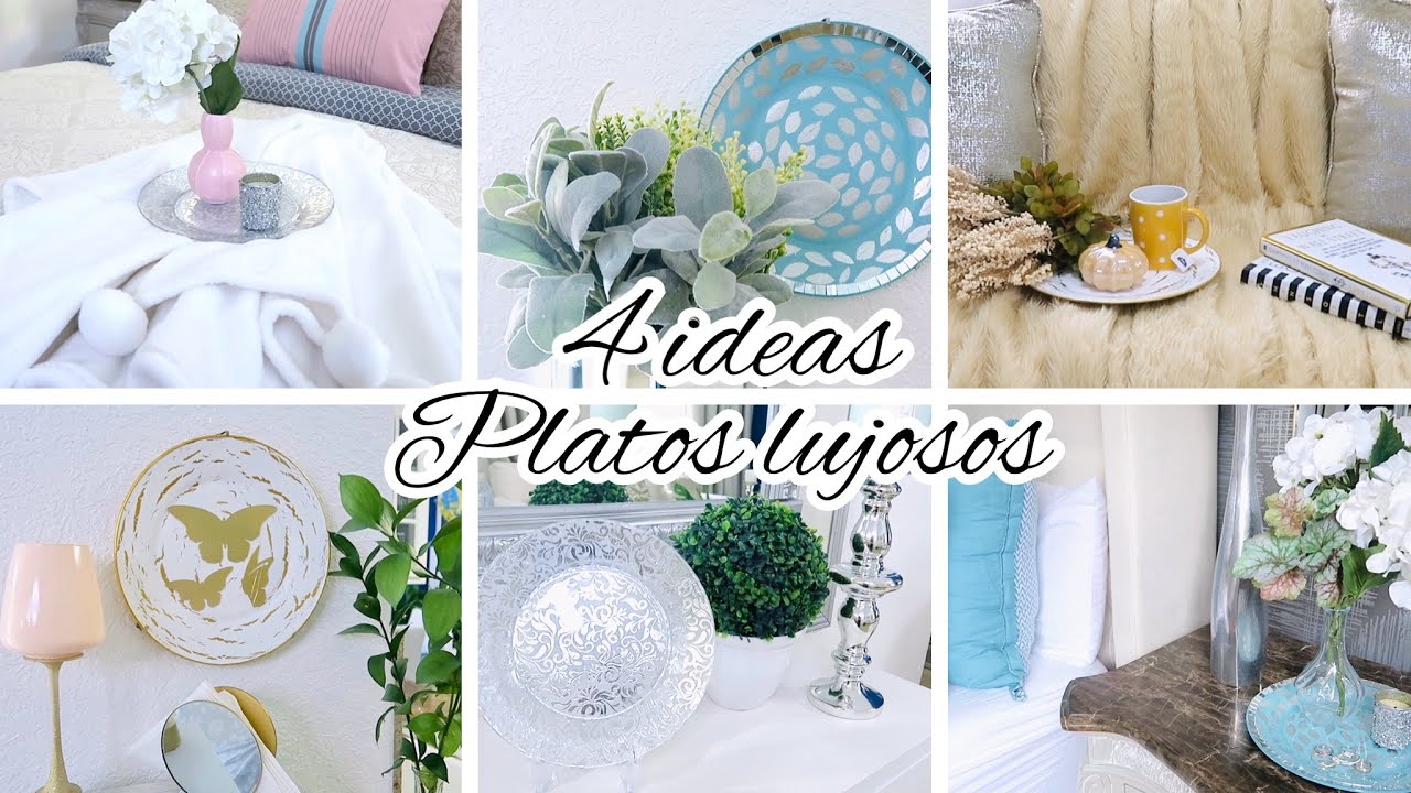 COMO DECORAR PLATOS DE VIDRIO Y QUE QUEDEN DE BELLOS //  4 DIFERENTES TECNICAS MUY FACILES DE HACER