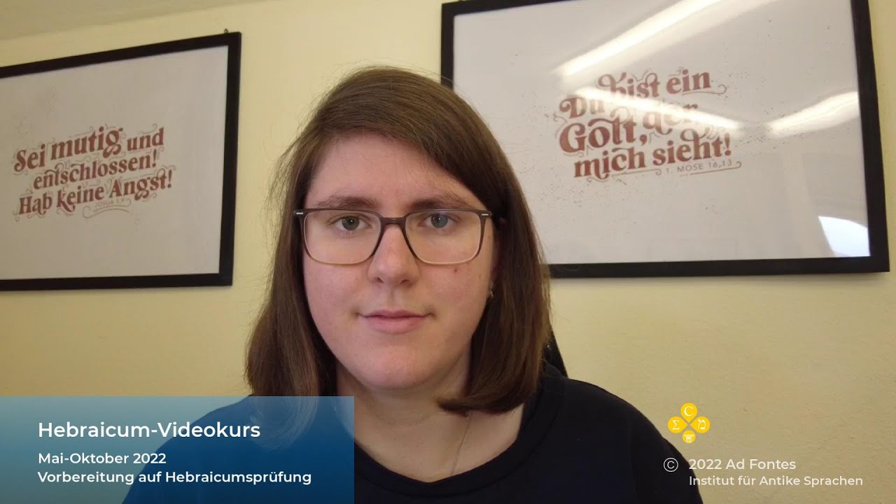 Hebr&auml;isch-Videokurs (Althebr&auml;isch, Bibelhebr&auml;isch), Feedback einer Teilnehmerin