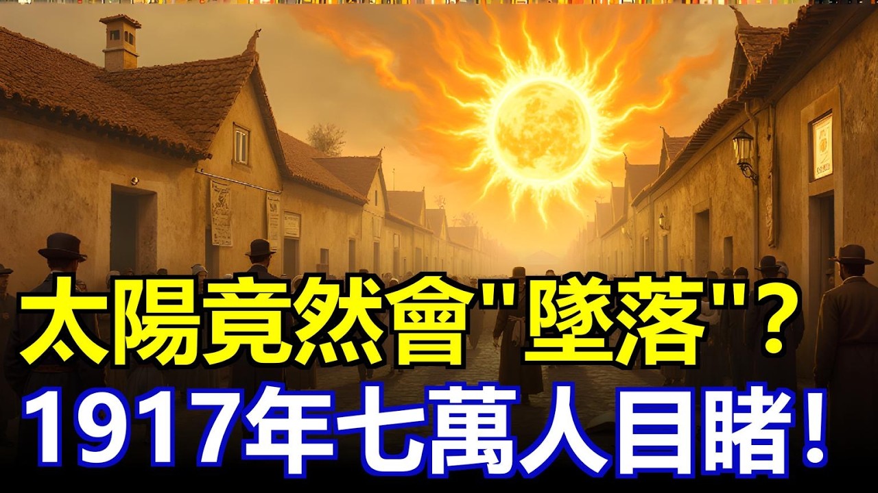 太陽真會“墜落”？1917年葡萄牙法蒂瑪七萬人目擊太陽“墜落、旋轉、噴彩光、速乾衣物”的離奇事件？#法蒂瑪事件 #太陽奇蹟 #集體目擊 #未解之謎 #宗教神蹟 #大氣異常