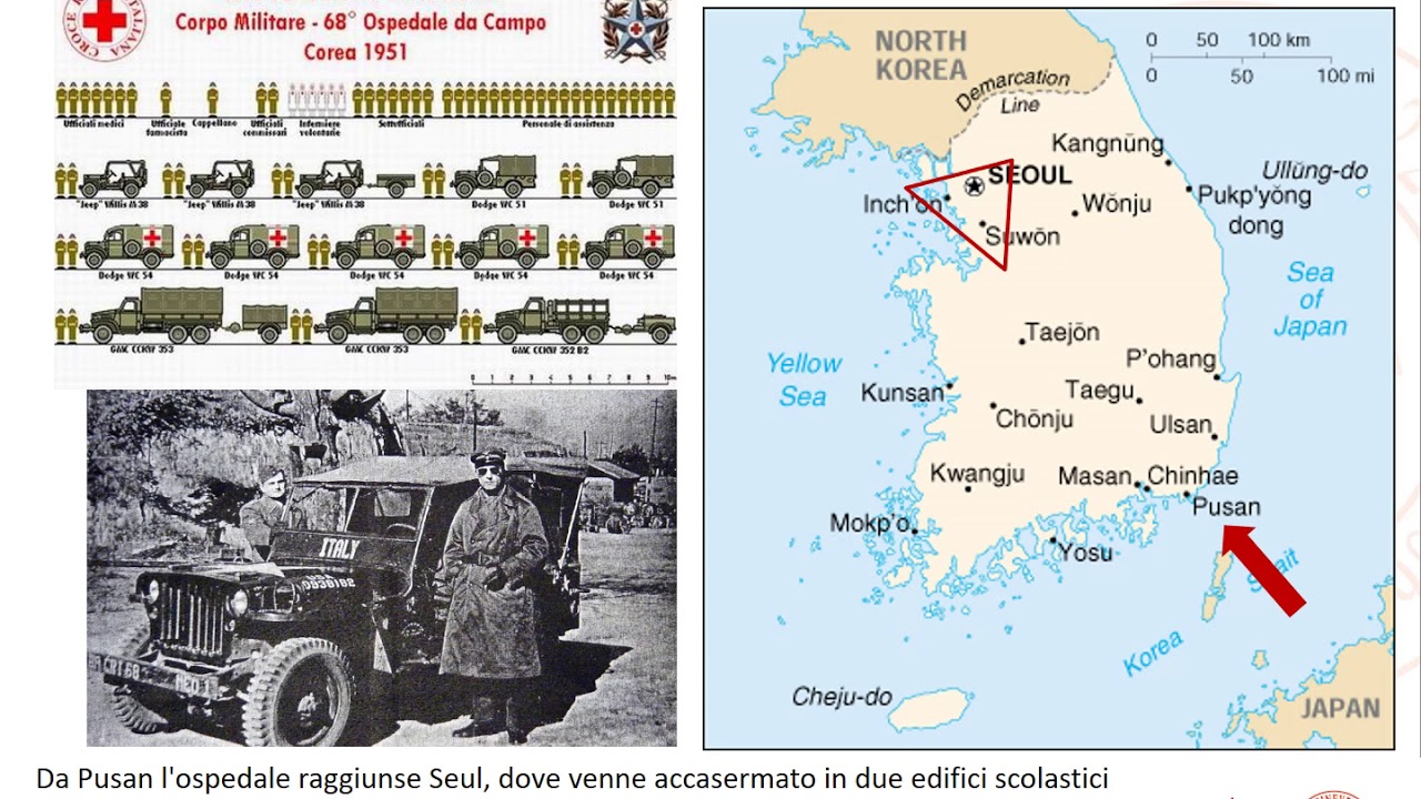 16 Ottobre 1951. La partenza dell'Ospedale CRI N. 68 per la Guerra di Corea