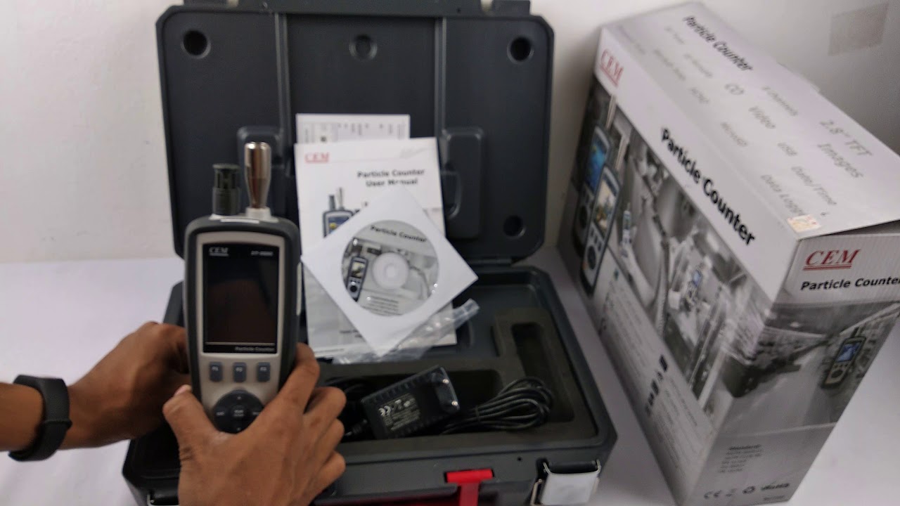 Bagaimana Cara Menggunakan Alat Uji kualitas Udara AMT17 - Particle Counter Video / Demo